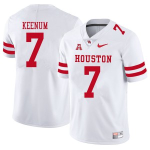 Mens UH Cougars #7 Case Keenum White 2018 College Jersey 697517-931