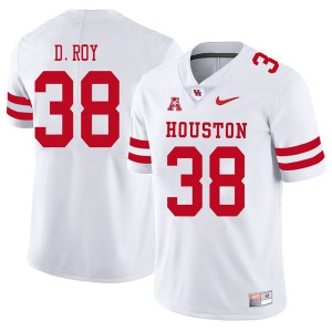 Mens UH Cougars #38 Dane Roy White 2018 Official Jersey 329051-164