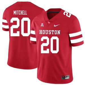 Mens Houston #20 Davion Mitchell Red 2018 Stitch Jerseys 217696-839