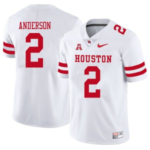 Men UH Cougars #2 Deontay Anderson White 2018 Stitch Jerseys 257826-361