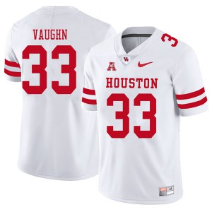 Men's Houston #33 Garrison Vaughn White 2018 Stitch Jerseys 345187-525