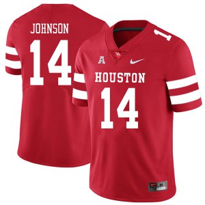 Men Houston Cougars #14 Isaiah Johnson Red 2018 Embroidery Jerseys 401312-549