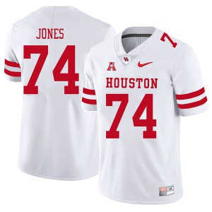Mens University of Houston #74 Josh Jones White 2018 NCAA Jerseys 706542-106