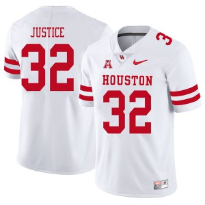 Men's Houston Cougars #32 Kevrin Justice White 2018 NCAA Jersey 673987-111