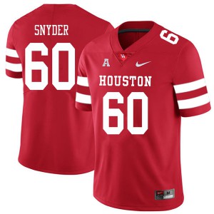 Mens Cougars #60 Kordell Snyder Red 2018 NCAA Jersey 820377-171