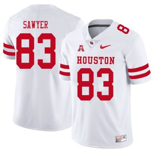 Men's University of Houston #83 Peyton Sawyer White 2018 Player Jersey 183705-700