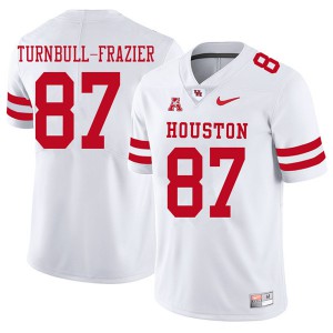 Men's Houston Cougars #87 Sid Turnbull-Frazier White 2018 NCAA Jerseys 588600-723