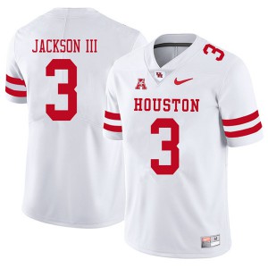 Men UH Cougars #3 William Jackson III White 2018 Embroidery Jerseys 641246-100