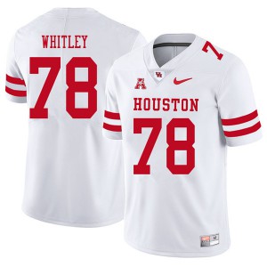 Mens Houston #78 Wilson Whitley White 2018 Embroidery Jerseys 599552-547