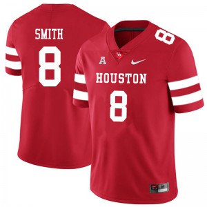 Men's Houston Cougars #8 Chandler Smith Red Official Jerseys 493933-606