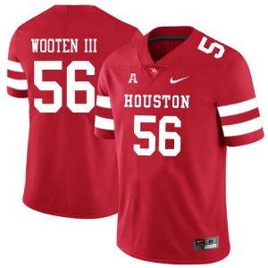 Mens University of Houston #56 Dixie Wooten III Red Alumni Jersey 937592-967