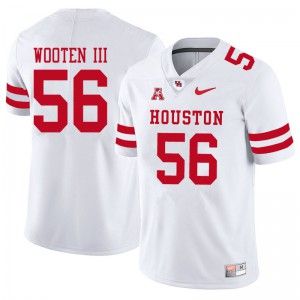 Men Houston #56 Dixie Wooten III White Official Jerseys 900463-922
