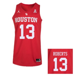 Men's University of Houston #13 J'Wan Roberts Red Jordan Brand University Jersey 344785-925