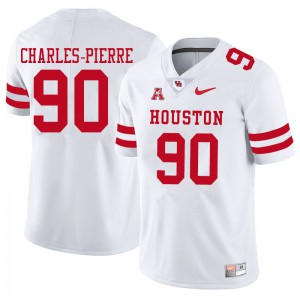 Men's Houston #90 Olivier Charles-Pierre White Alumni Jersey 679150-804
