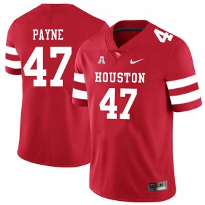 Men Houston Cougars #47 Taures Payne Red Official Jersey 183575-748