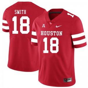 Men's Houston Cougars #18 Chandler Smith Red Player Jersey 156849-333