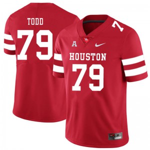 Men Houston Cougars #79 Chayse Todd Red Embroidery Jersey 330792-564