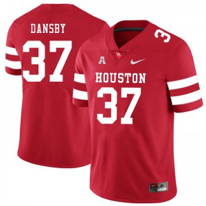 Mens UH Cougars #37 Deondre Dansby Red Embroidery Jerseys 579675-607