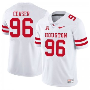 Men University of Houston #96 Nelson Ceaser White Player Jerseys 656537-895