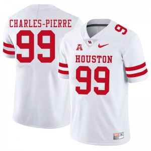Men's Houston Cougars #99 Olivier Charles-Pierre White High School Jerseys 480594-558