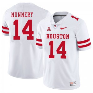 Mens Houston #14 Ronald Nunnery White Official Jersey 763659-766
