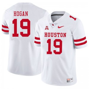 Mens Houston Cougars #19 Alex Hogan White Football Jersey 713357-942