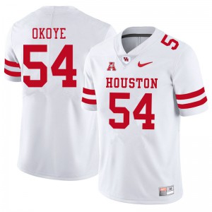 Men's Houston Cougars #54 Blake Okoye White Stitched Jersey 593438-413