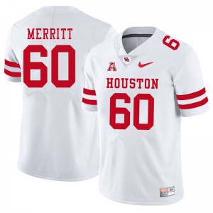 Men Houston #60 Brian Merritt White University Jerseys 655633-518