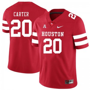 Mens Cougars #20 KeSean Carter Red Stitch Jerseys 105990-341