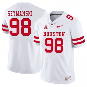 Men's Houston #98 Rafal Szymanski White Official Jerseys 558875-126