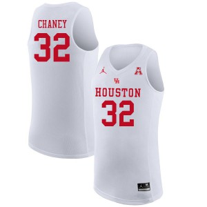 Mens UH Cougars #32 Reggie Chaney White Embroidery Jersey 931057-872