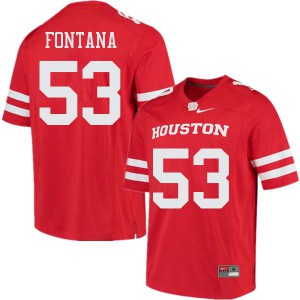 Mens Houston Cougars #53 Alex Fontana Red College Jerseys 782790-101