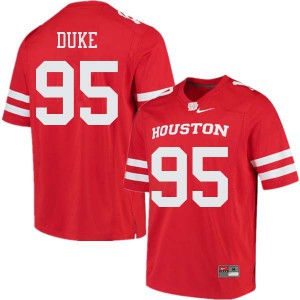 Men Houston Cougars #95 Alexander Duke Red Football Jerseys 609131-889