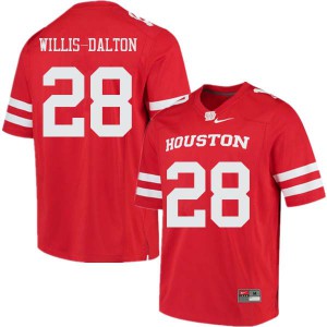 Mens UH Cougars #28 Amaud Willis-Dalton Red Stitched Jersey 698881-630