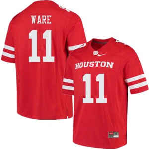 Mens University of Houston #11 Andre Ware Red Alumni Jersey 442187-156