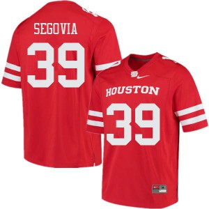 Mens Houston Cougars #39 Andrew Segovia Red High School Jerseys 487550-222