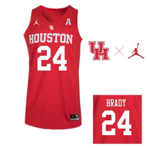 Men Cougars #24 Breaon Brady Red Jordan Brand NCAA Jerseys 786794-975