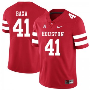 Men Houston Cougars #41 Bubba Baxa Red NCAA Jersey 267447-830