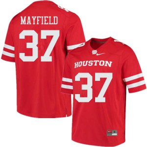 Mens Houston #37 Caemen Mayfield Red NCAA Jersey 111947-755