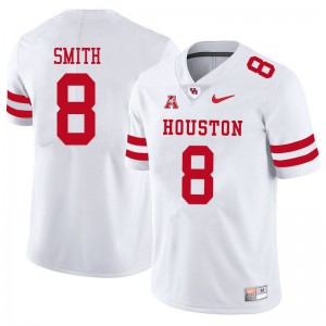 Men Houston Cougars #8 Chandler Smith White Stitched Jersey 280063-721