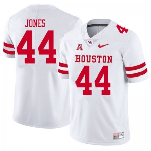 Mens Houston Cougars #44 D'Anthony Jones White Embroidery Jersey 322955-667