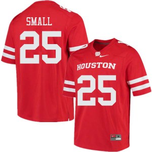 Mens UH Cougars #25 D.J. Small Red Stitch Jerseys 371032-624