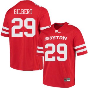 Men's University of Houston #29 Darius Gilbert Red Stitch Jersey 494577-879