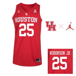 Men's Houston Cougars #25 Galen Robinson Jr. Red Jordan Brand Embroidery Jerseys 106739-245