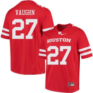 Men's Cougars #27 Garrison Vaughn Red NCAA Jersey 343577-190