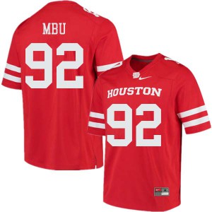 Men's Houston Cougars #92 Joey Mbu Red College Jerseys 173026-811