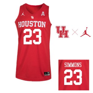 Men University of Houston #23 Jonathon Simmons Red Jordan Brand Basketball Jersey 762286-390