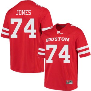 Men's UH Cougars #74 Josh Jones Red Football Jerseys 882444-666
