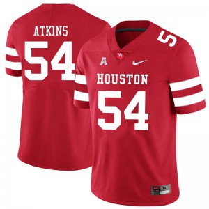 Men's Houston #54 Joshua Atkins Red College Jerseys 838072-436