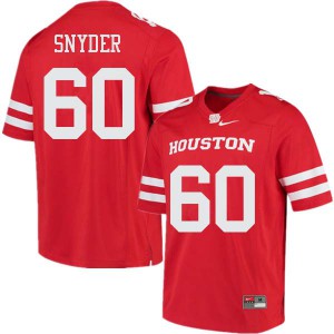 Men Cougars #60 Kordell Snyder Red Official Jersey 352305-255